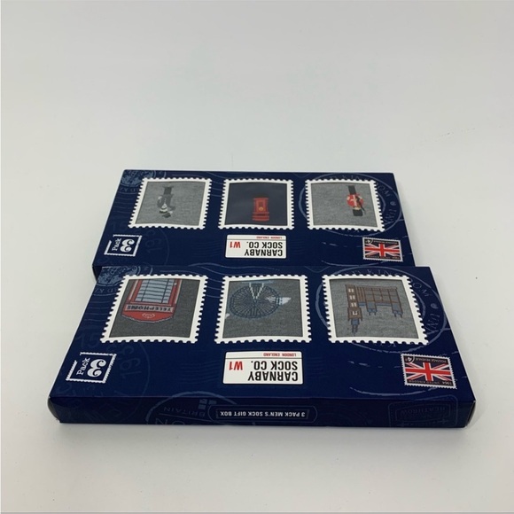 Carnaby Sock Co. London Theme Set Of 3 Boxed Two Pack New Nwt Nib Men Size 8-12 - Picture 7 of 10